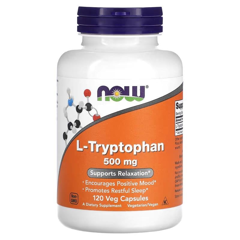 L-триптофан амінокислота L-Tryptophan 500 мг 120 вег.кап