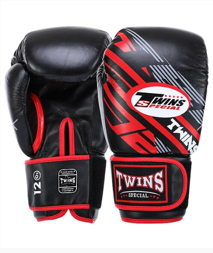 Боксерские перчатки TWN BO-5058 из натуральной кожи 14 унций Красный (27382848)