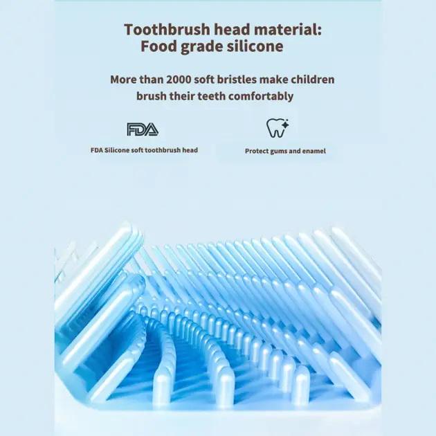 Зубна щітка-капа дитяча електрична U-подібна зі звуковими ефектами на 8-15 років Блакитний (4754ff68) - фото 3