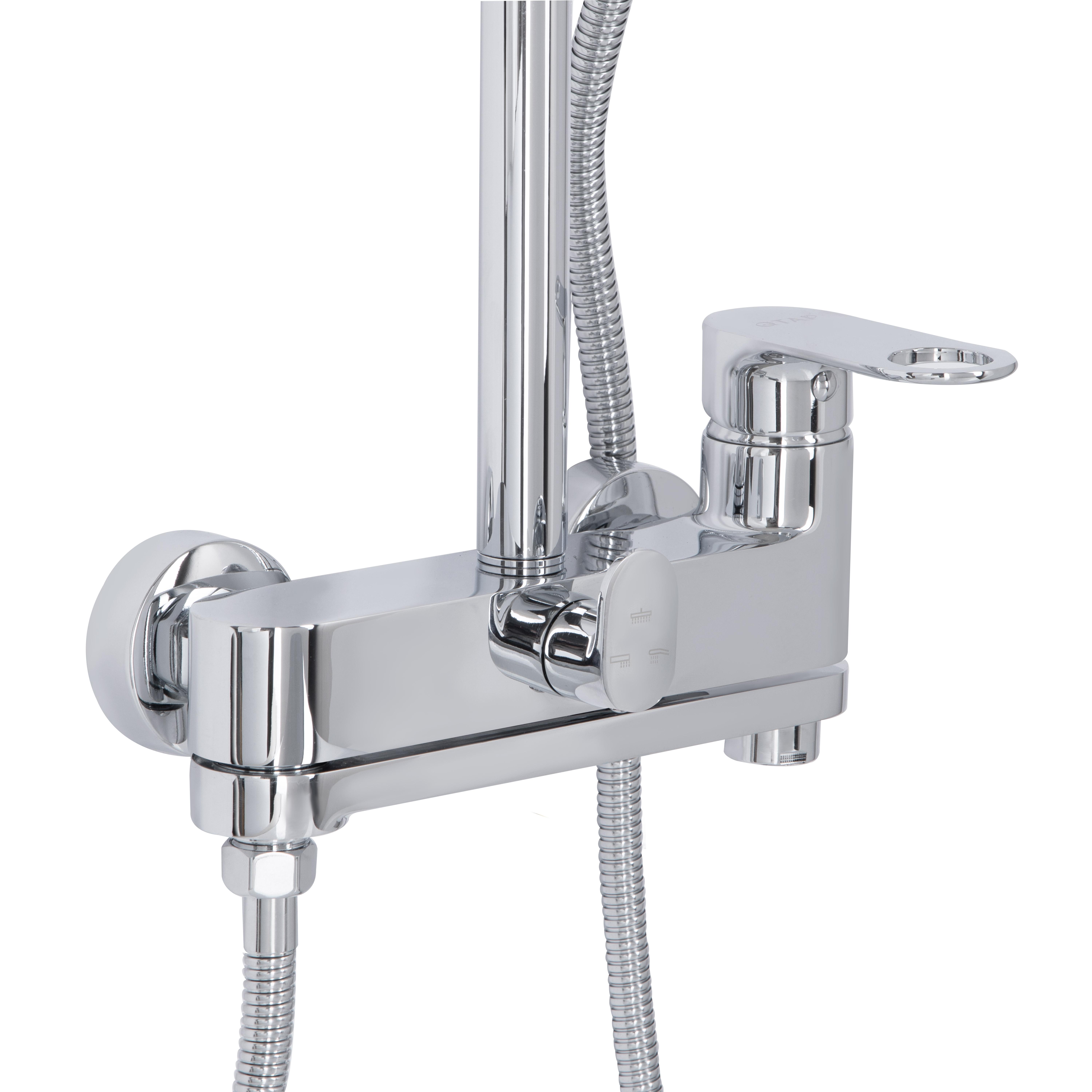 Душевая система универсальная Qtap Jay на три потребителя с изливом QTJAY111CRM45543 Chrome (SD00051667) - фото 2