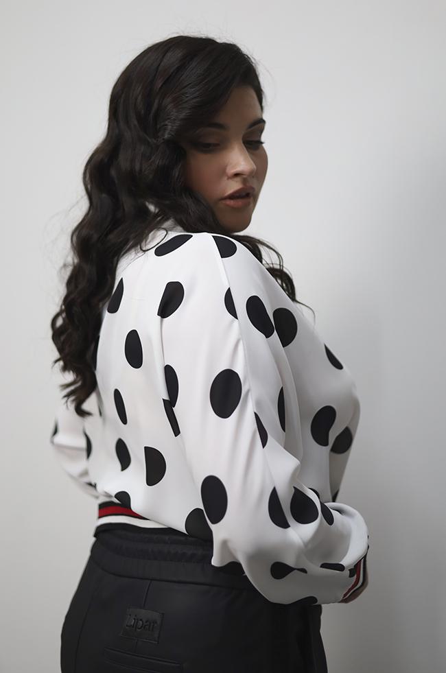 Блуза Lipar шифонова в великий горох р. 52 Білий (2884) - фото 2 Блуза Lipar шифонова в великий горох р. 52 Білий (2884) - фото 2