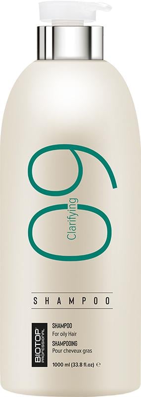 Шампунь очищающий BIOTOP 09 для жирной кожи головы нормализация себума 1000 мл (46026)