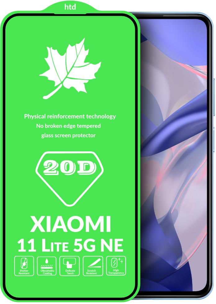 Защитное стекло 20D Glass Xiaomi 11 Lite 5G NE большой радиус (24028)