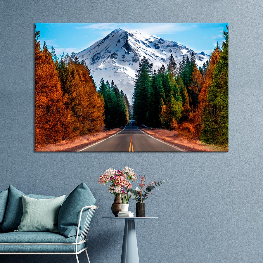 Картина природа Дорога к белым горам 51x34 см (A1147-1)