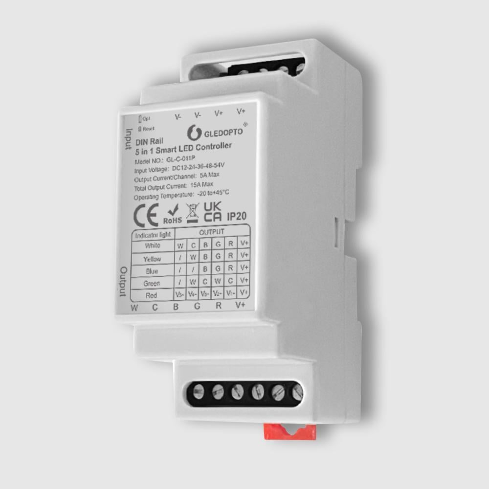 Контролер LED на DIN-рейку Gledopto GL-C-011P Zigbee (WH00616)
