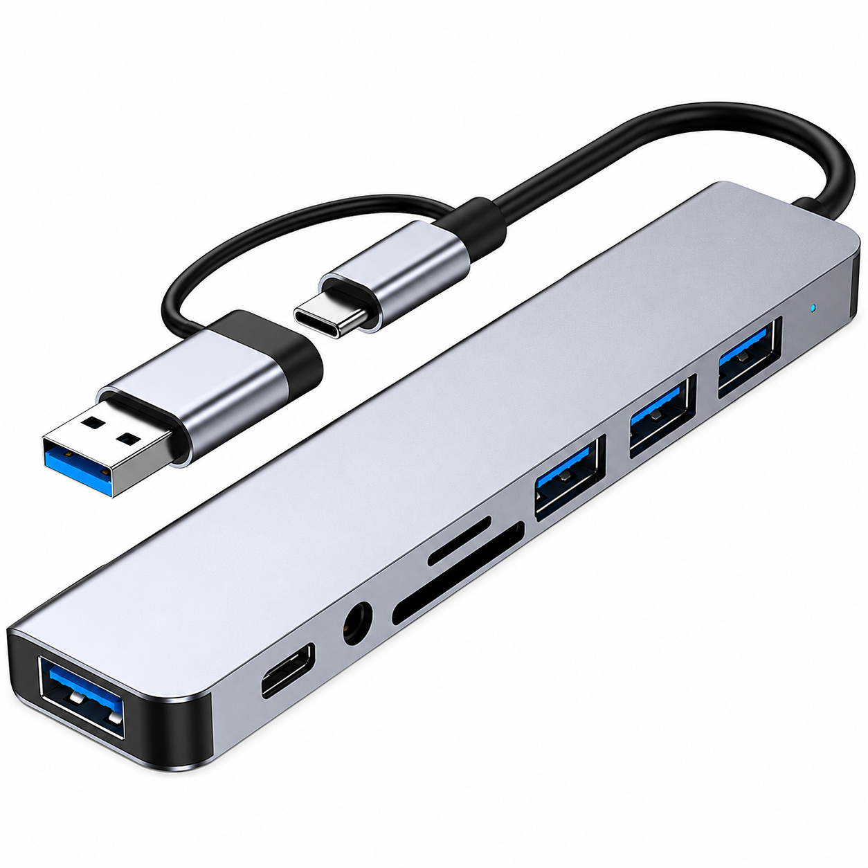 USB-хаб концентратор высокоскоростной 5 Гбит/с 8 до 1 Type-C (1013-539-00)