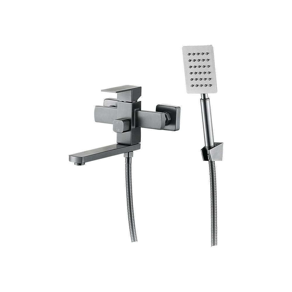 Смеситель для ванны Wezer PRO3-02-GUN поворотный излив нержавеющая сталь Ø 35 мм Grey (1046212)