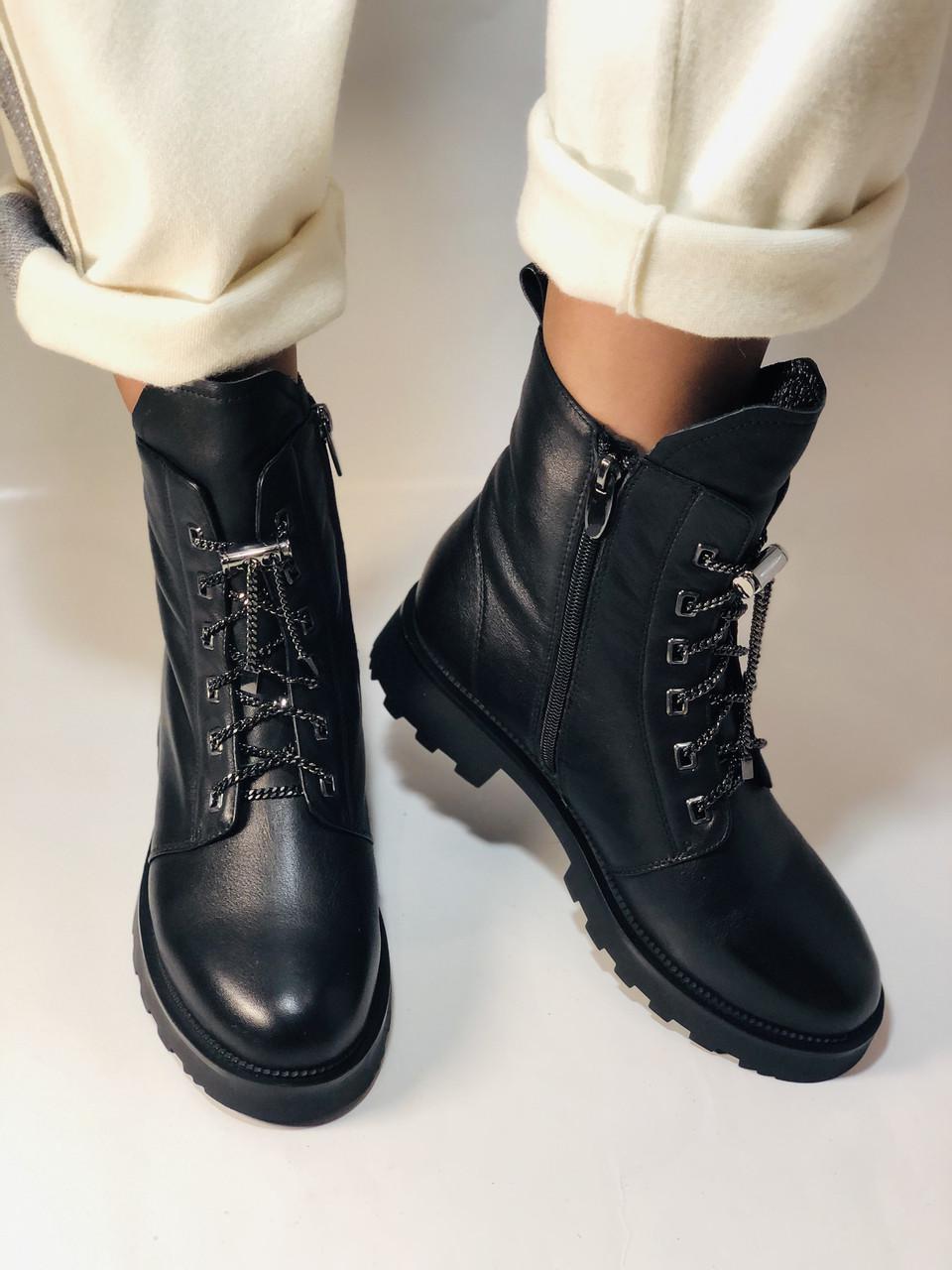 Ботинки женские зимние Polann р. 39 25,0 см Черный (2382)