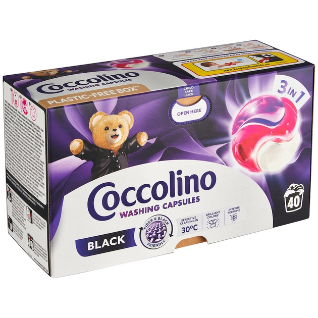 Капсули для прання Coccolino для чорних та темних речей 3в1 40 шт.