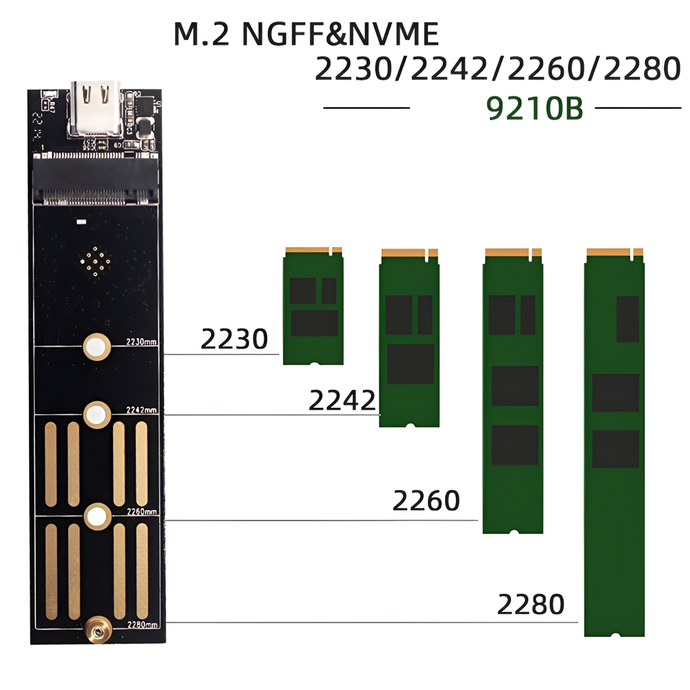 Карман для дисков внешний Addap M.2 SSD NVMe и NGFF SATA 2280/2230/2242/2260 EHDC-03 USB Type-C 10 Гбит/с - фото 8 Карман для дисков внешний Addap M.2 SSD NVMe и NGFF SATA 2280/2230/2242/2260 EHDC-03 USB Type-C 10 Гбит/с - фото 8