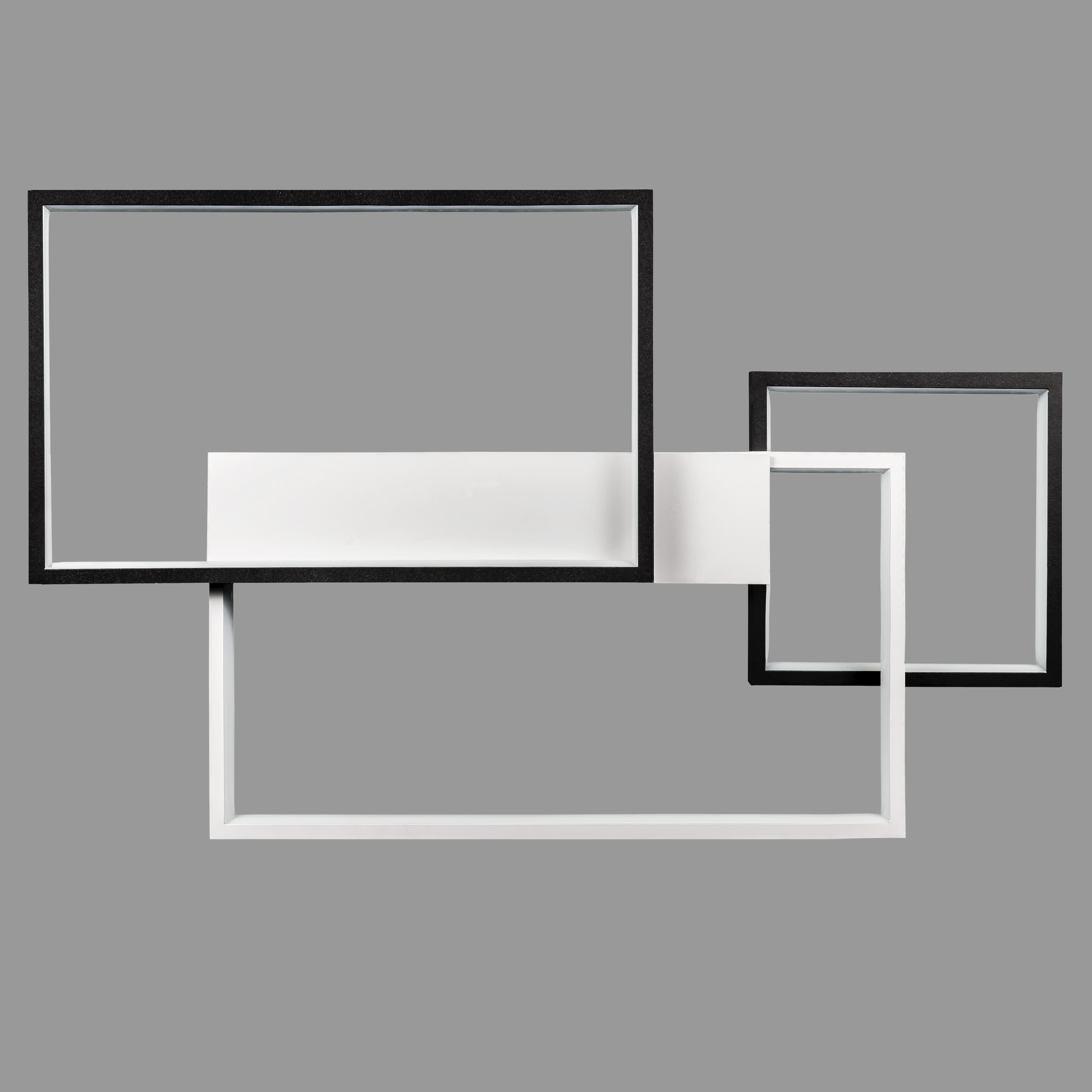 Люстра потолочная с пультом и приложением светодиодная 72W (87-1026 WH+BK)