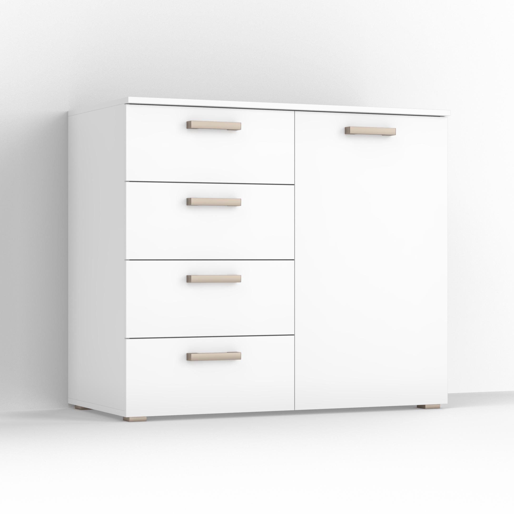 Комод Idea ТКБ-363.4 на 4 шухляди з дверима Білий (26718269) - фото 1