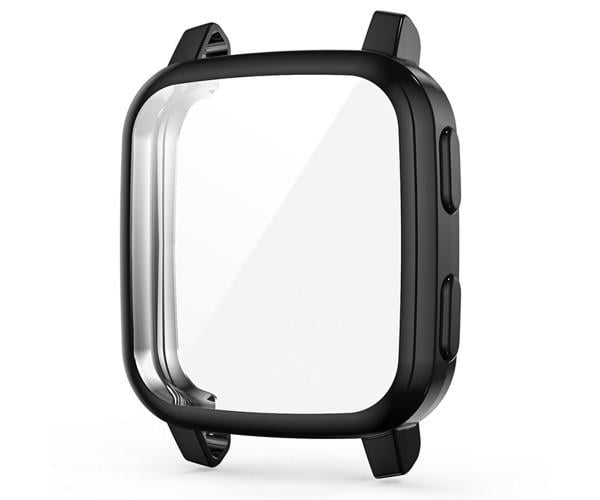 Чехол силиконовый для Garmin Venu Sq/Venu Sq 2 с защитой на экран Черный Чехол силиконовый для Garmin Venu Sq/Venu Sq 2 с защитой на экран Черный
