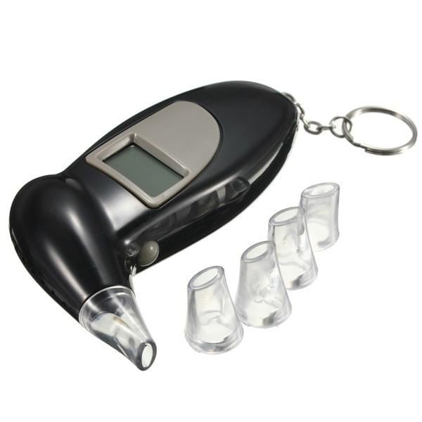 Персональный цифровой алкотестер Breath Alcohol Digital Tester с подсветкой и 4 мундштуками