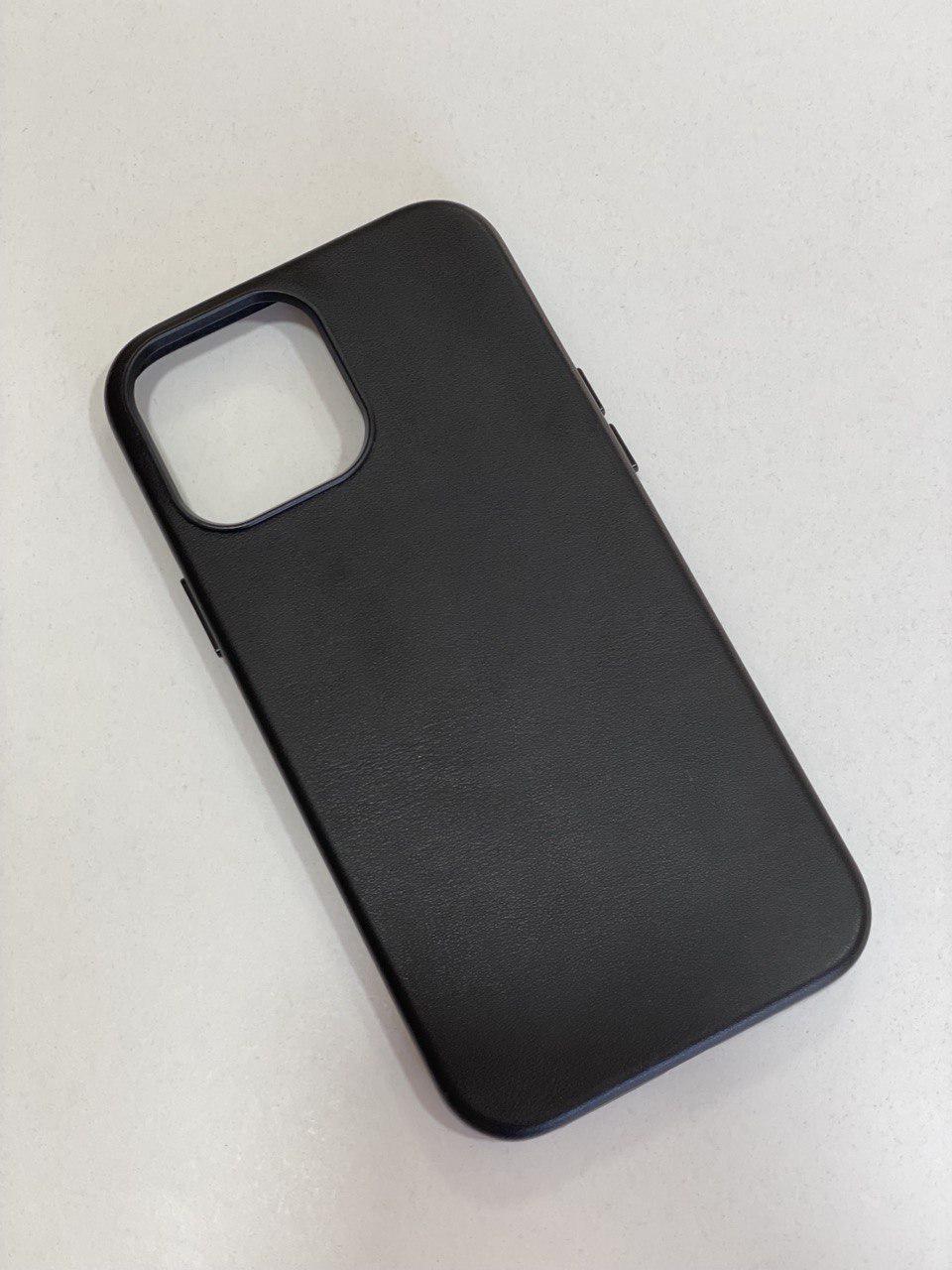 Чехол для iPhone 13 proMax / Case with MagSave / Eco leather / черный