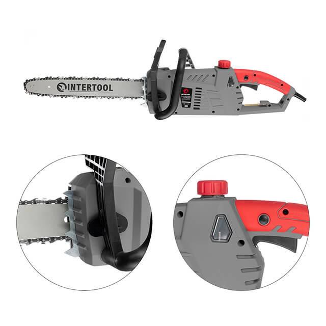 Пила ланцюгова електрична Intertool DT-2203 2200 Вт шина 40 см SDS-система натяжки ланцюга прямий двигун (128659) - фото 5