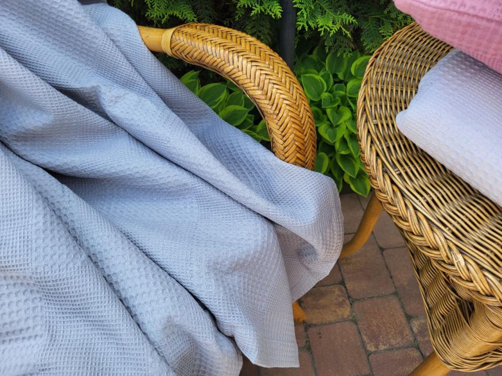 Покрывало Пике Вафелька 160x220 см Серый (11187) - фото 5 Покрывало Пике Вафелька 160x220 см Серый (11187) - фото 5