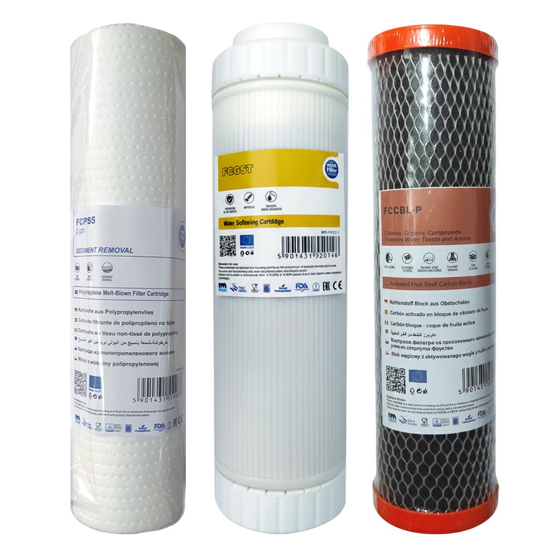 Набор картриджей для фильтров воды Aquafilter очистка и снижение жесткости (31804761)