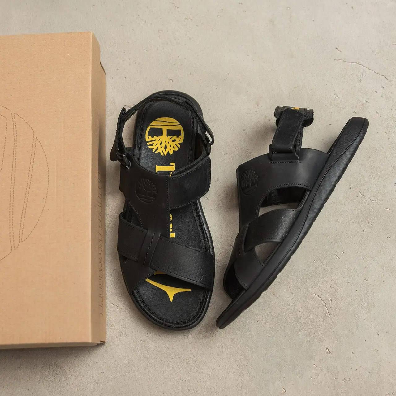 Сандалии мужские кожаные Timberland р. 41 Черный (Т-10 ч 41) - фото 10