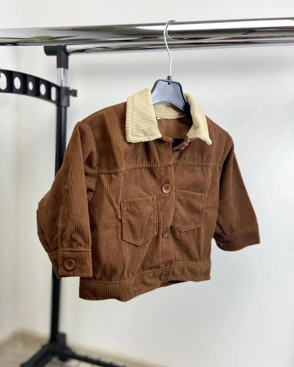 Рубашка детская 10 р. 110 Коричневый (31925838)