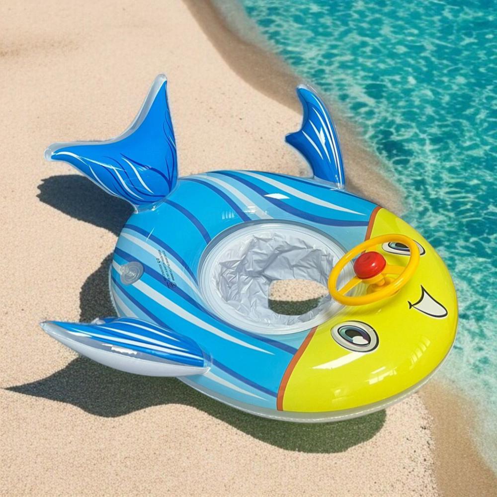 Коло дитяче надувне для плавання Рибка 72x63 см Жовто-Блакитний - фото 5 Коло дитяче надувне для плавання Рибка 72x63 см Жовто-Блакитний - фото 5