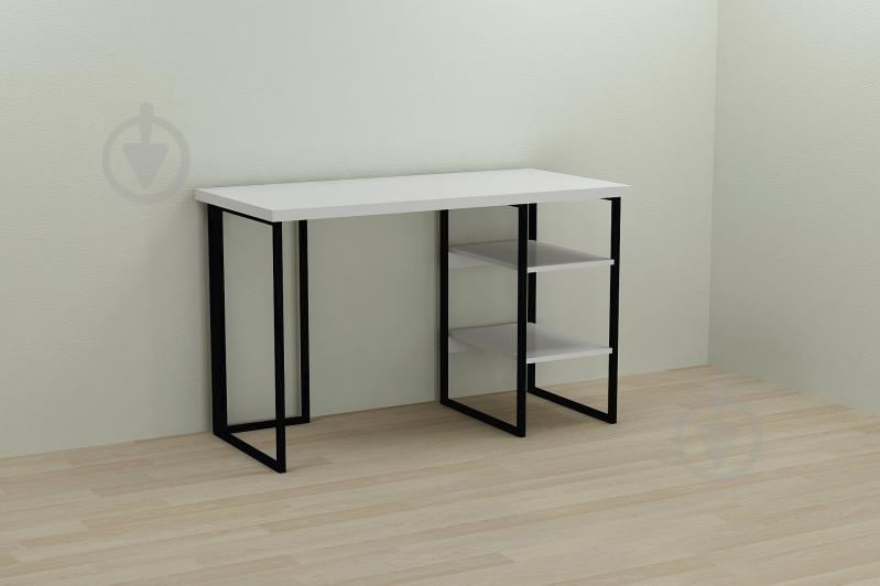 Компьютерный стол Ferrum-decor Кевин 75x120x70 черный ДСП Белое 32мм