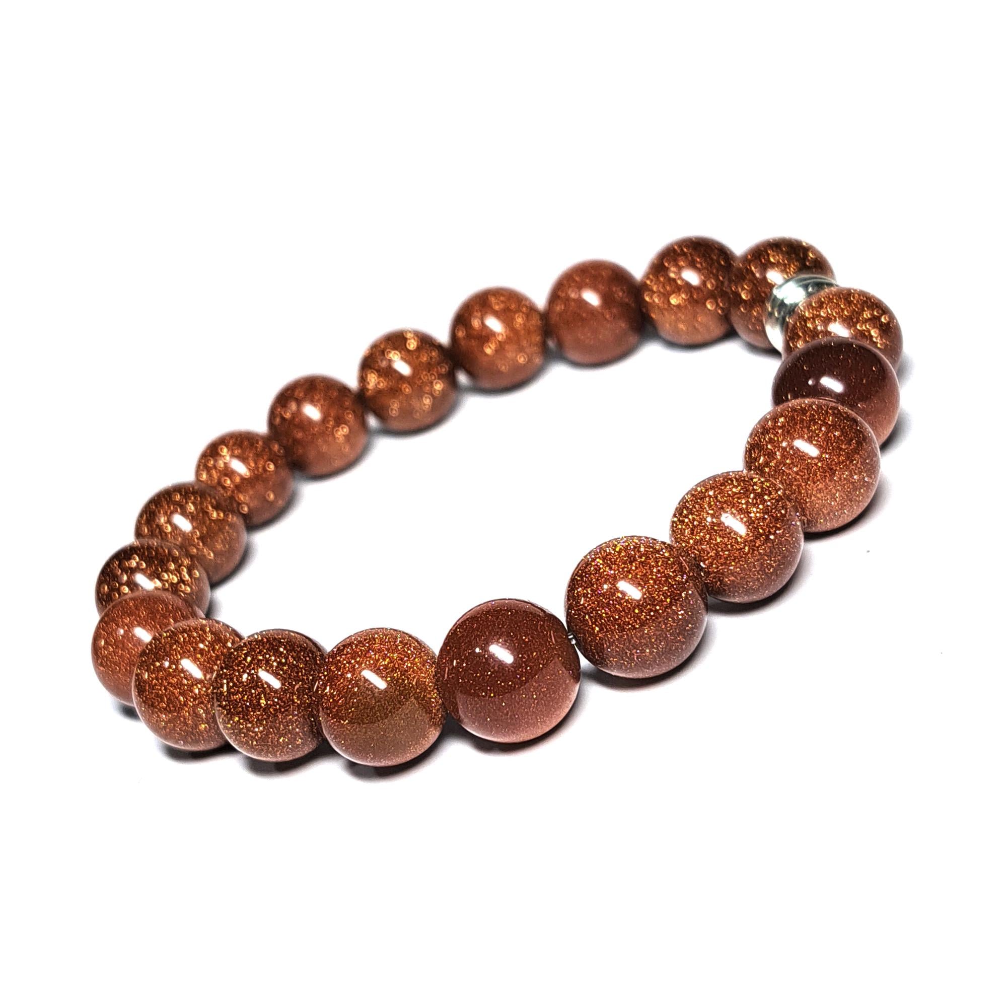 Браслет DARSANA из натурального камня авантюрин песок d бусин 10 мм (DRSU501225)