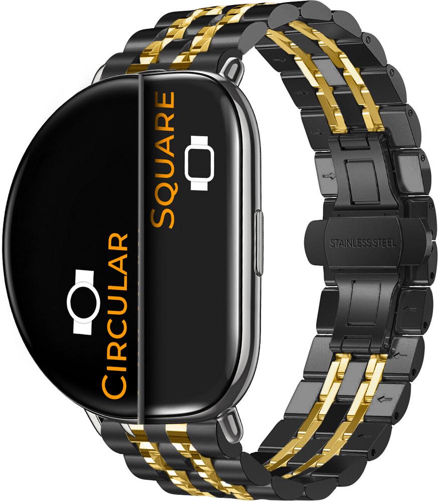 Браслет металлический Spinye Line для ZEPP E Square/Circular Black/Gold (29042-02)