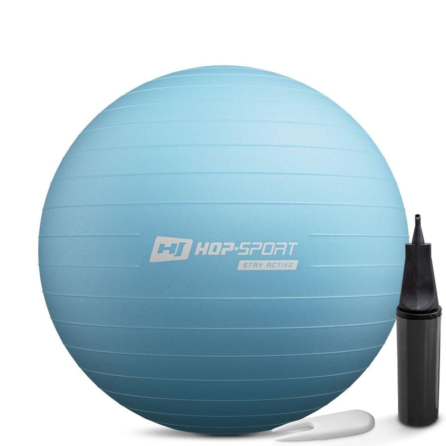 Фитбол с насосом Hop-Sport 65 см Голубой (5342)