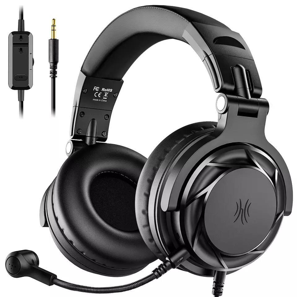 Наушники игровые стерео OneOdio Pro-GD DJ проводные с микрофоном и шумоподавлением Black