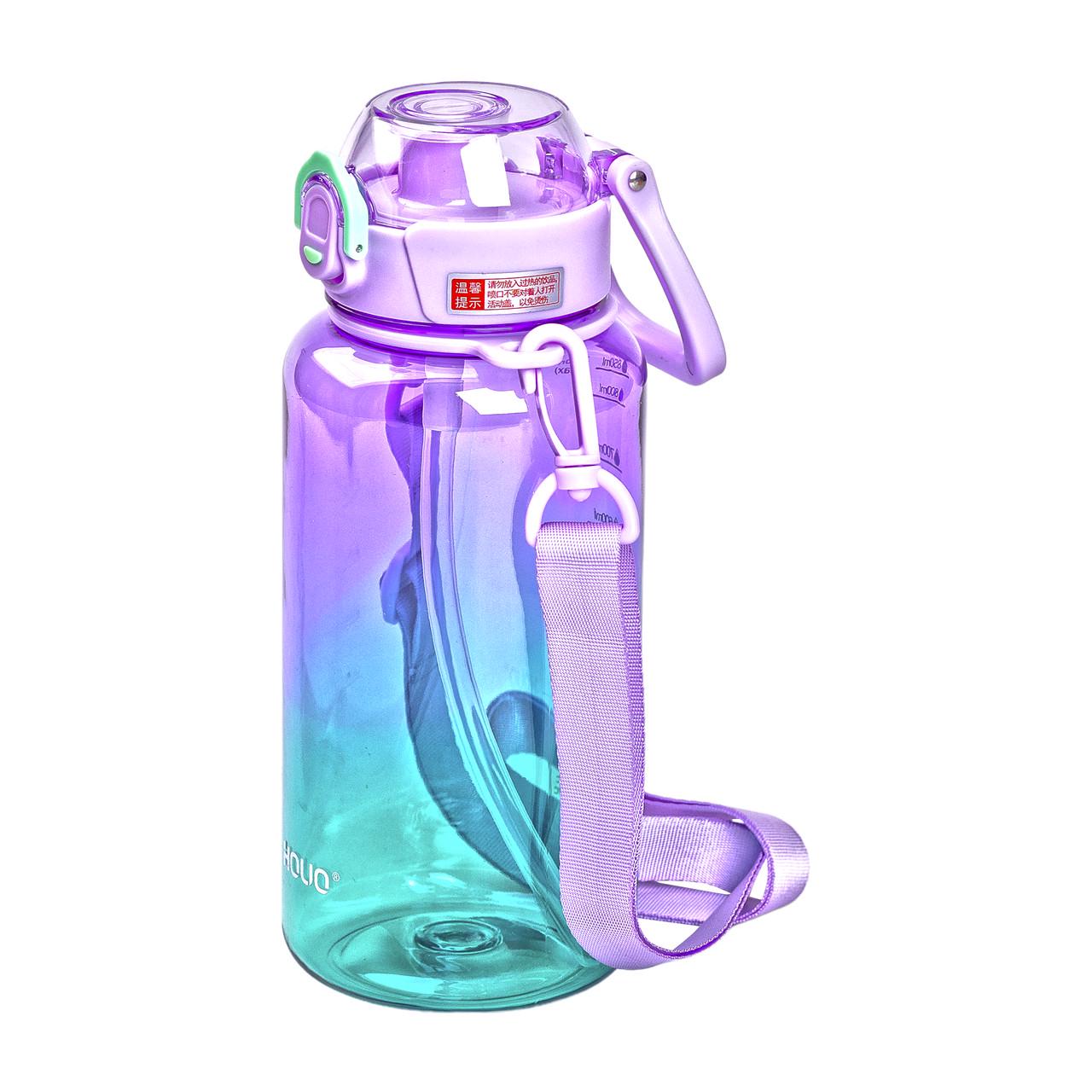 Пляшка для води з мундштуком 1 л Бузковий (5499) - фото 7 Пляшка для води з мундштуком 1 л Бузковий (5499) - фото 7