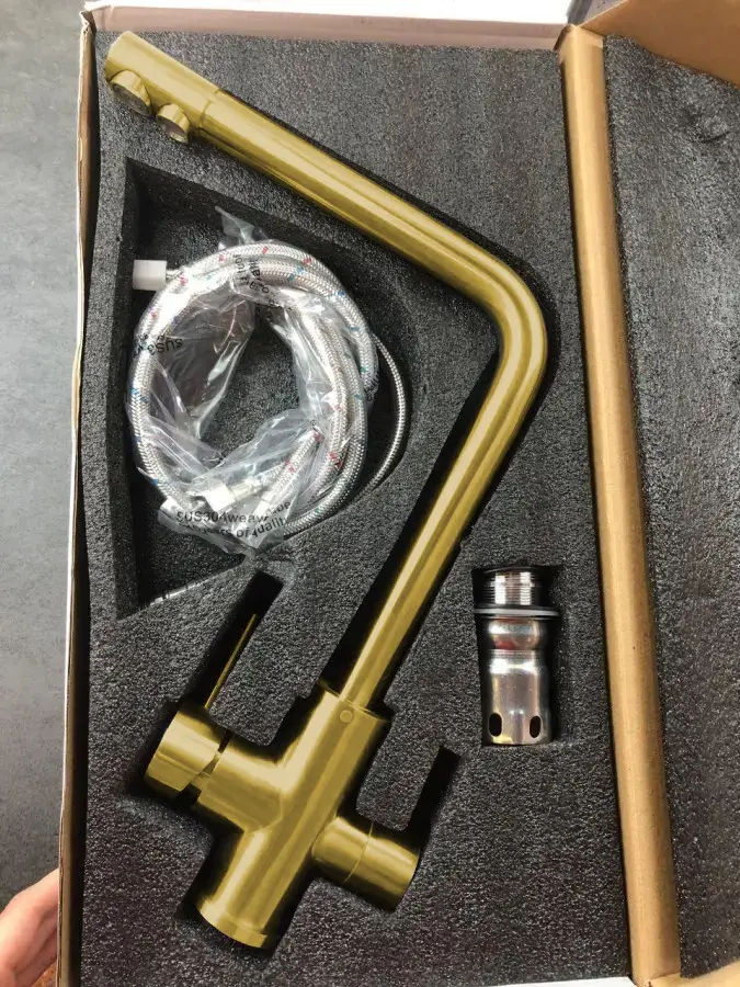 Смеситель для кухни Nett FG-33 Frosh с подключением к фильтру Золотой (NET-033320) - фото 5