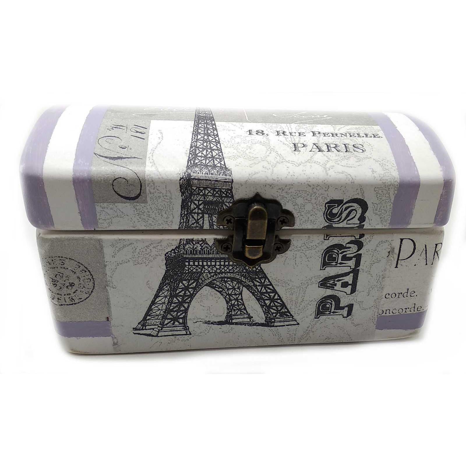 Скринька з масиву дерева париж 16х8х8 см