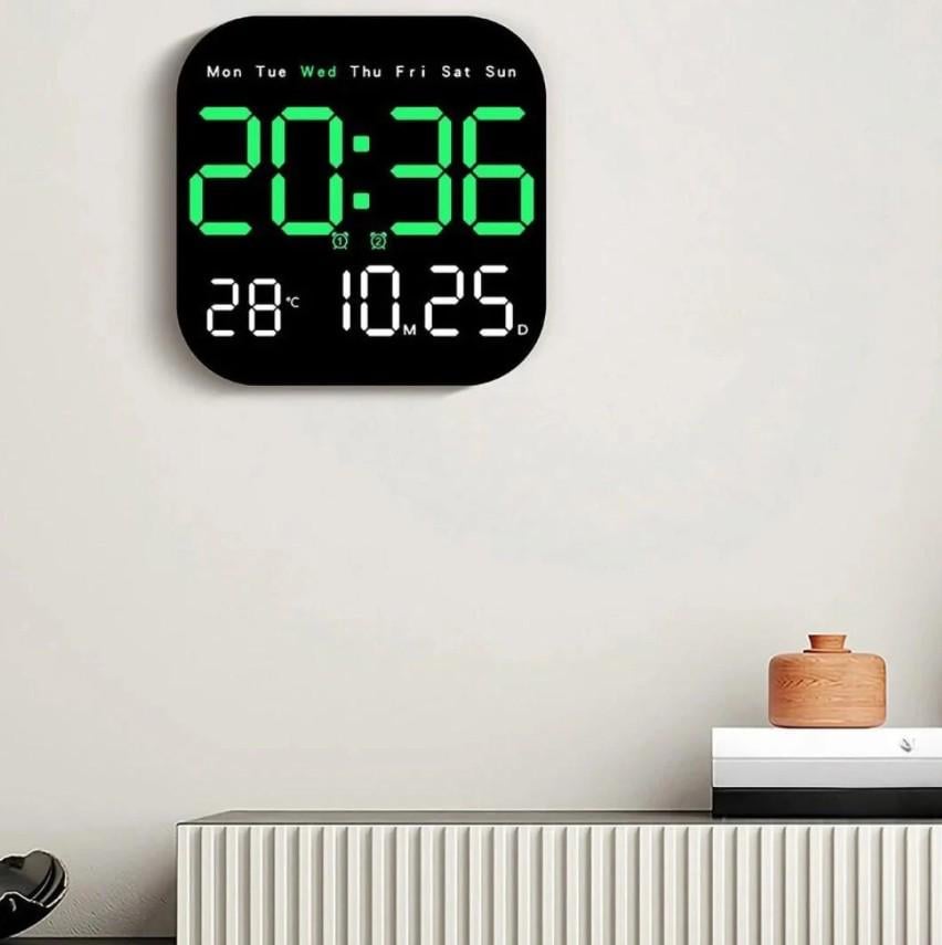 Часы настенные электронные с пультом в комплекте от USB (WL-6650)