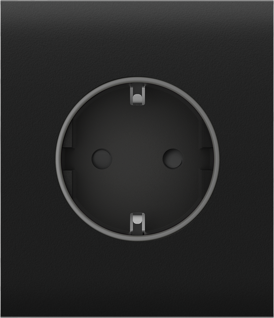 Панель центральная для встроенной розетки Ajax CenterCover Basic Black (17015)