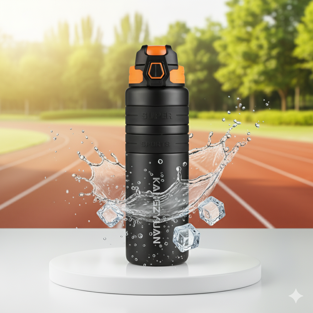 Термос бутылка из нержавеющей стали KANGZYUAN с двойной стенкой вакуумный 800 мл Черный (2466153598) - фото 9 Термос бутылка из нержавеющей стали KANGZYUAN с двойной стенкой вакуумный 800 мл Черный (2466153598) - фото 9