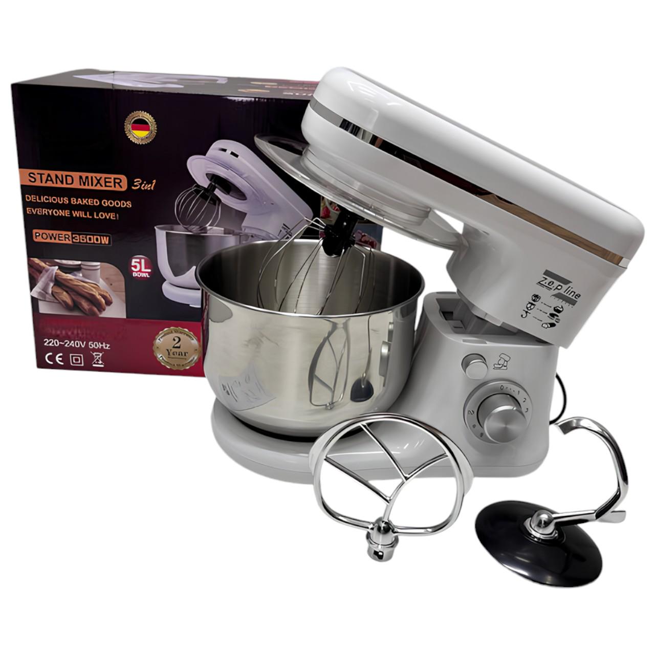 Тістоміс для кухні Zepline ZP-9832 з комплектом насадок та 10 режимами роботи 3500 Вт 5 л (є197) - фото 5