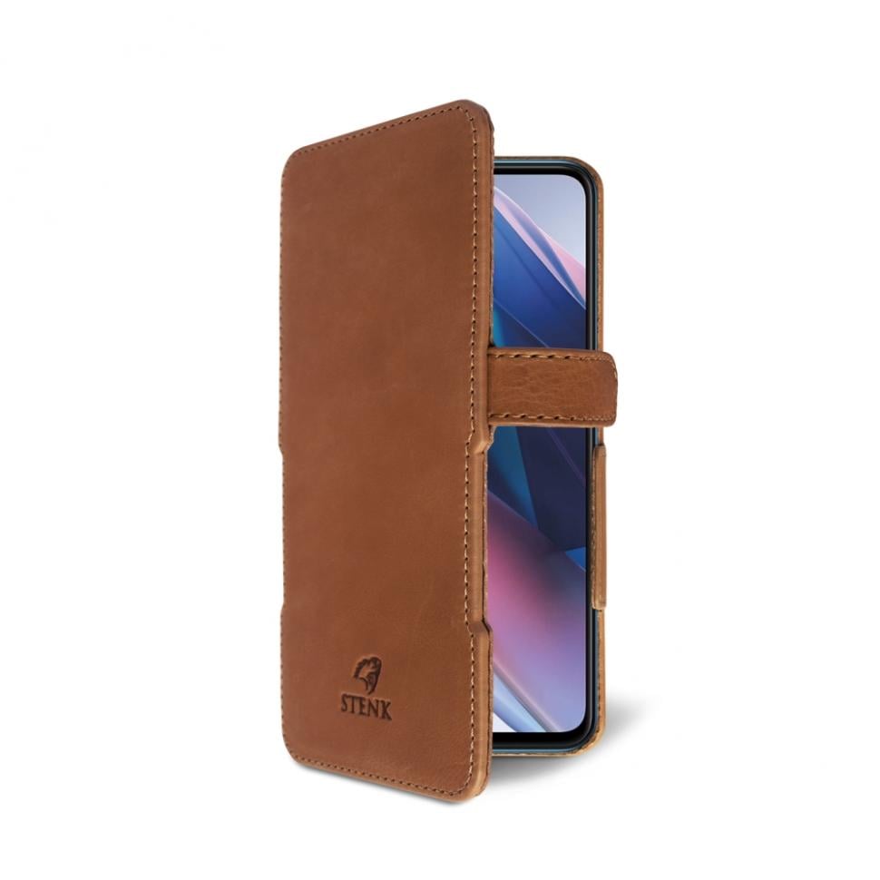 Чехол книжка Stenk Prime для OPPO Find X3 Lite Коричневый (69058)