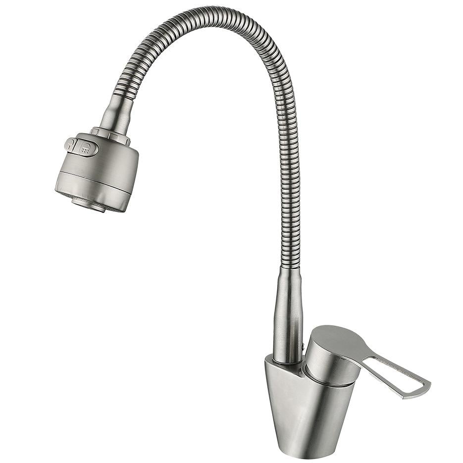 Смеситель для кухни Wezer POD4D-16 с гибким изливом Сатин (251059)