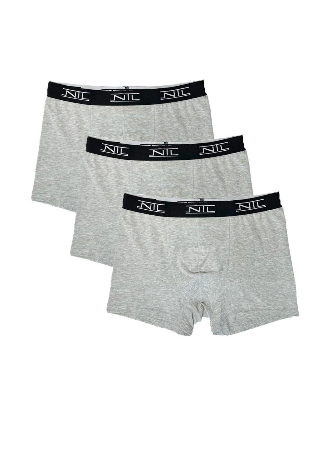 Сет мужских трусов Наталюкс 3XL 3 шт. Серый (4117052045063)