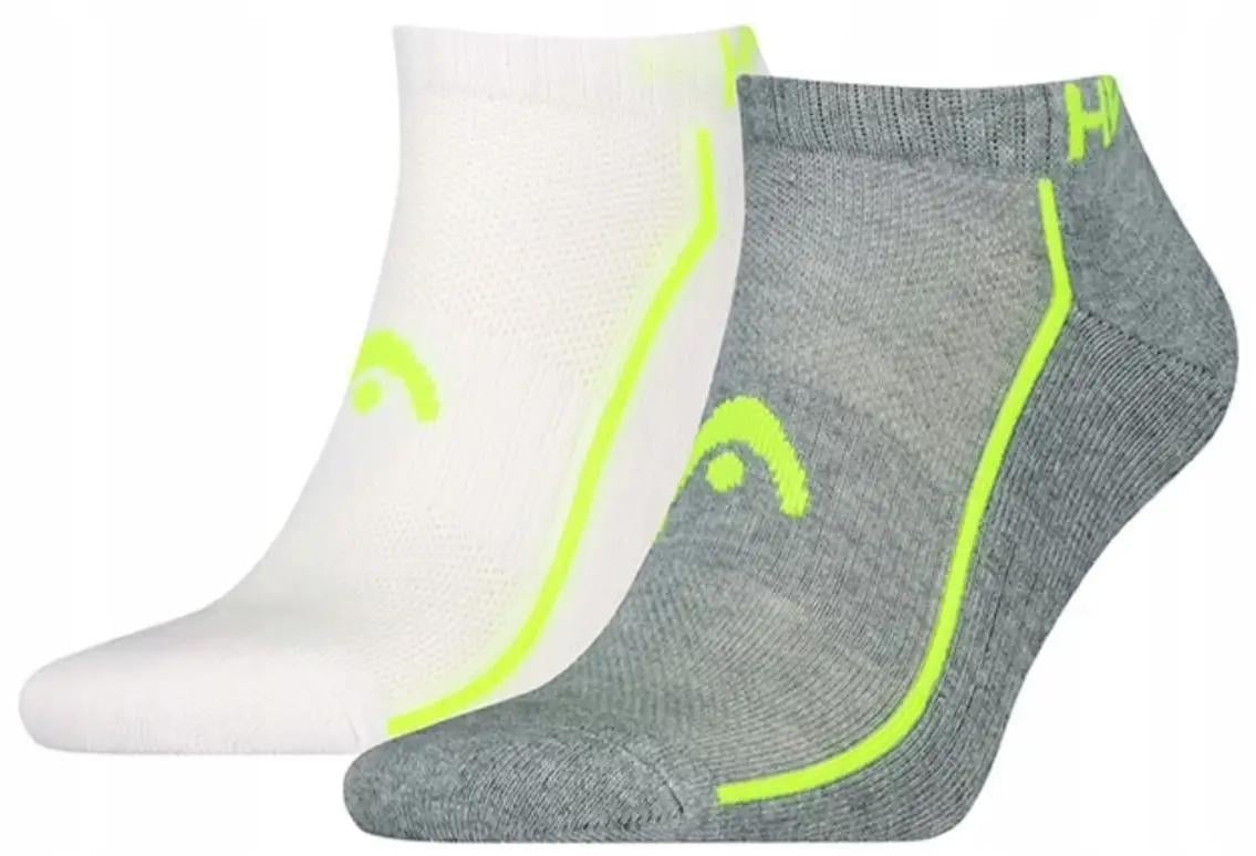 Шкарпетки чоловічі Head All Sports Performance SNEAKER 2P 39-42 Сірий/Білий (701229023-004 39-42)