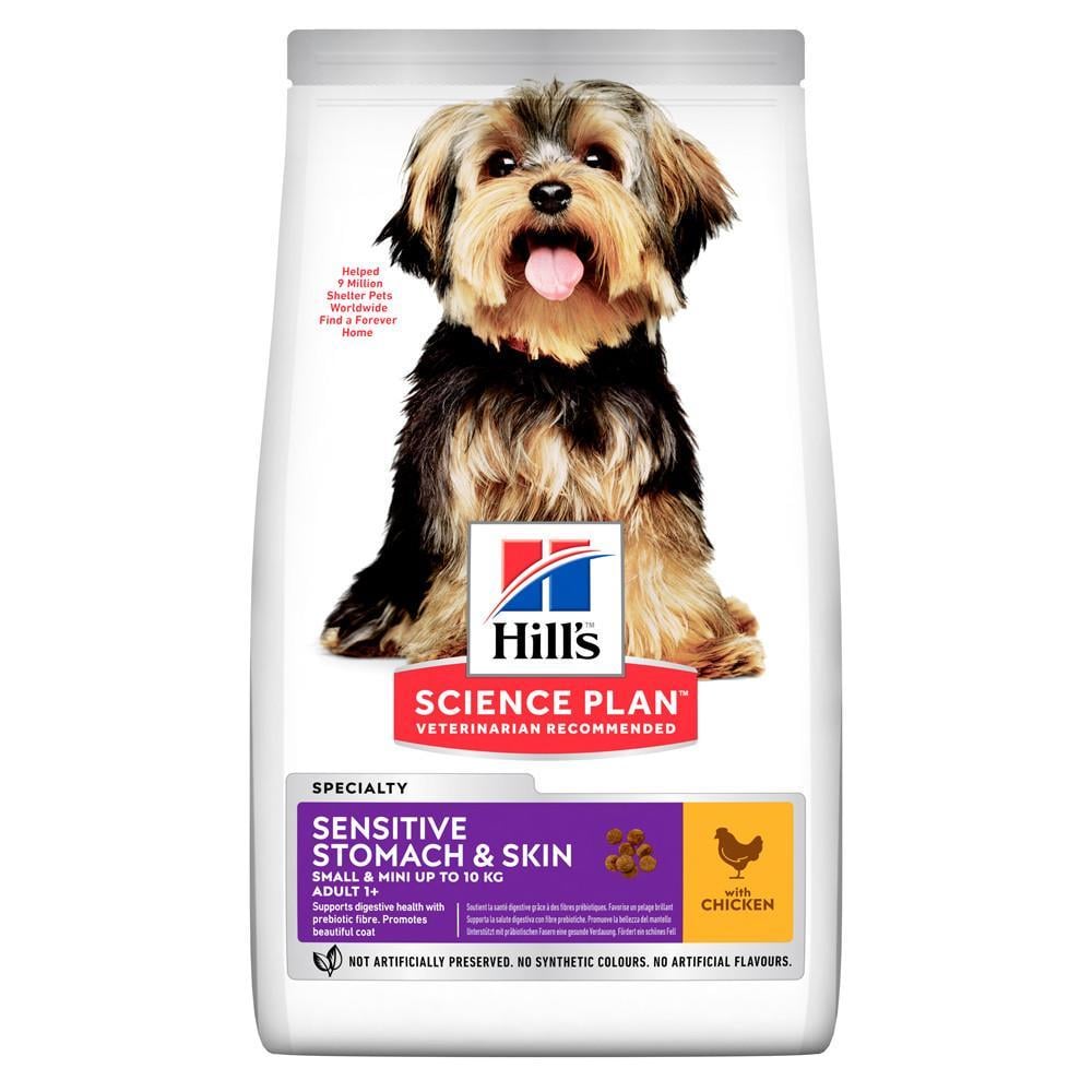 Корм сухой Hill's Science Plan Sensitive Stomach&Skin для взрослых собак мелких пород с курицей 6 кг