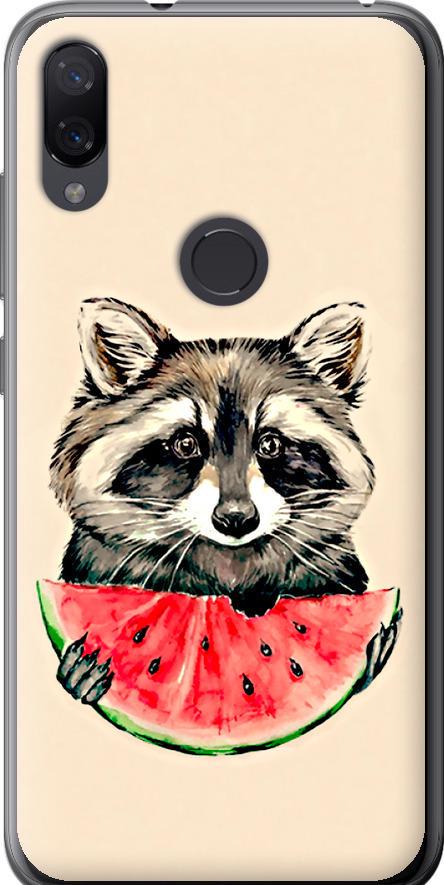 Чехол на Xiaomi Mi Play Енотик с арбузом (4605t-1644-42517)