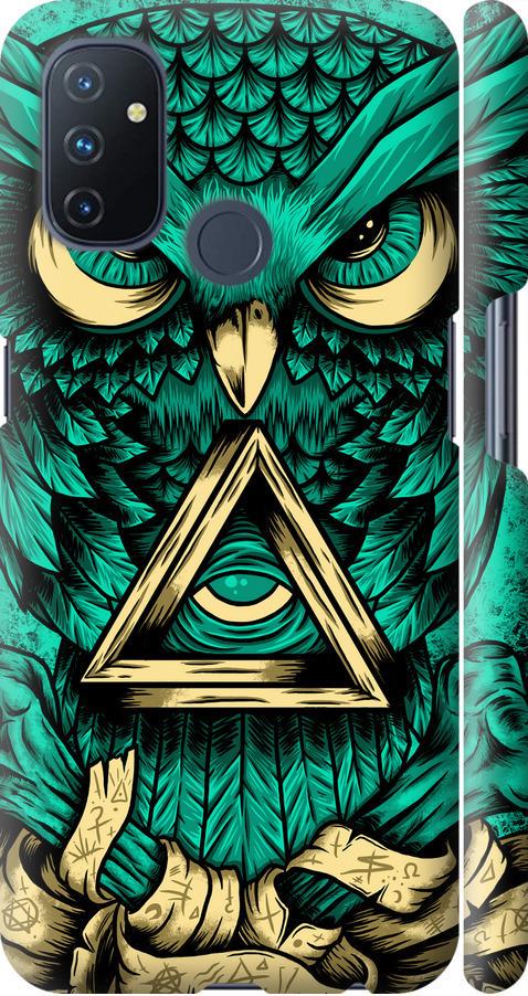 Чехол на OnePlus Nord N100 Сова Арт-тату (3971m-2130-42517)