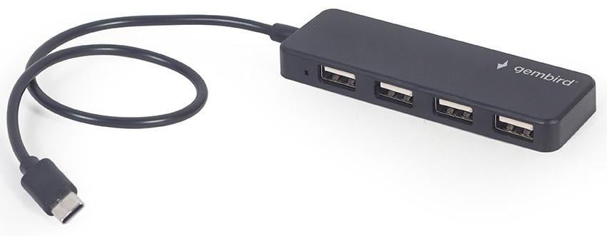 Концентратор Gembird UHB-CM-U2P4-01 USB-хаб Black (362806)