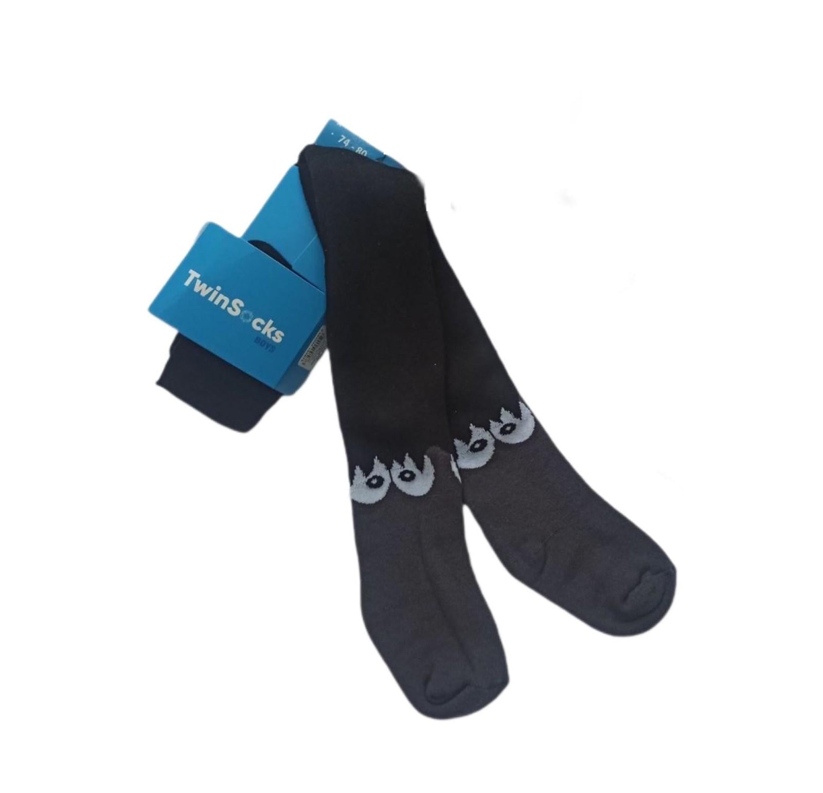 Колготки для мальчика TwinSocks махровые зимние 74 см-80 Черный (8084667)