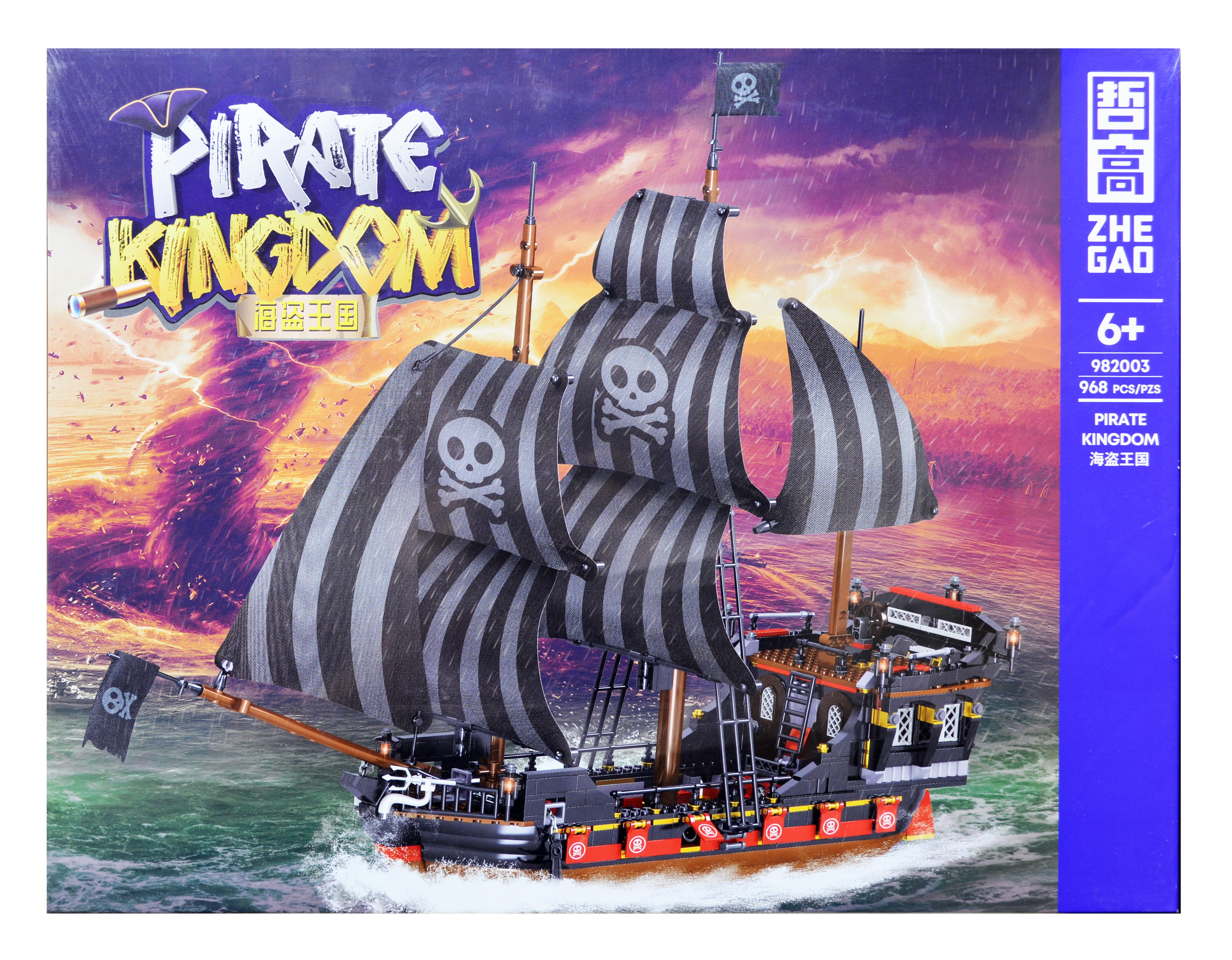 Конструктор Zhe Gao 982003 Пиратский корабль 968 деталей (982003)