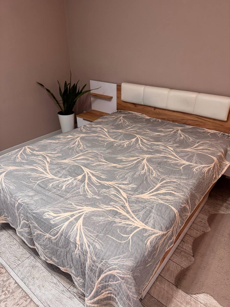 Покривало на ліжко полуторний 150х200 см Бежевий (Д-al-muslin205-003) - фото 4 Покривало на ліжко полуторний 150х200 см Бежевий (Д-al-muslin205-003) - фото 4