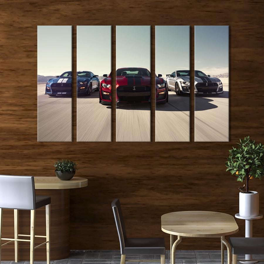 Картина на холсте Брутальные автомобили Ford Mustang Shelby GT500 132x80 см (1262-51)