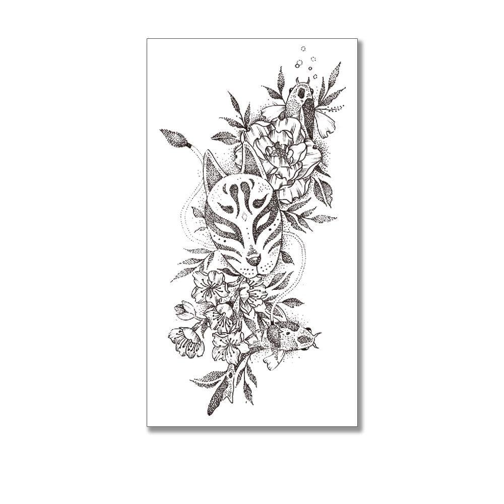 Тату тимчасове водостійке 3D велике Маска XQB-341 19,5х10 см (4506401)